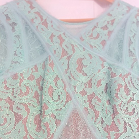 Authentic BCBGMAXAZRIA Mint Green Knee Length Dress - Picture 5 of 6